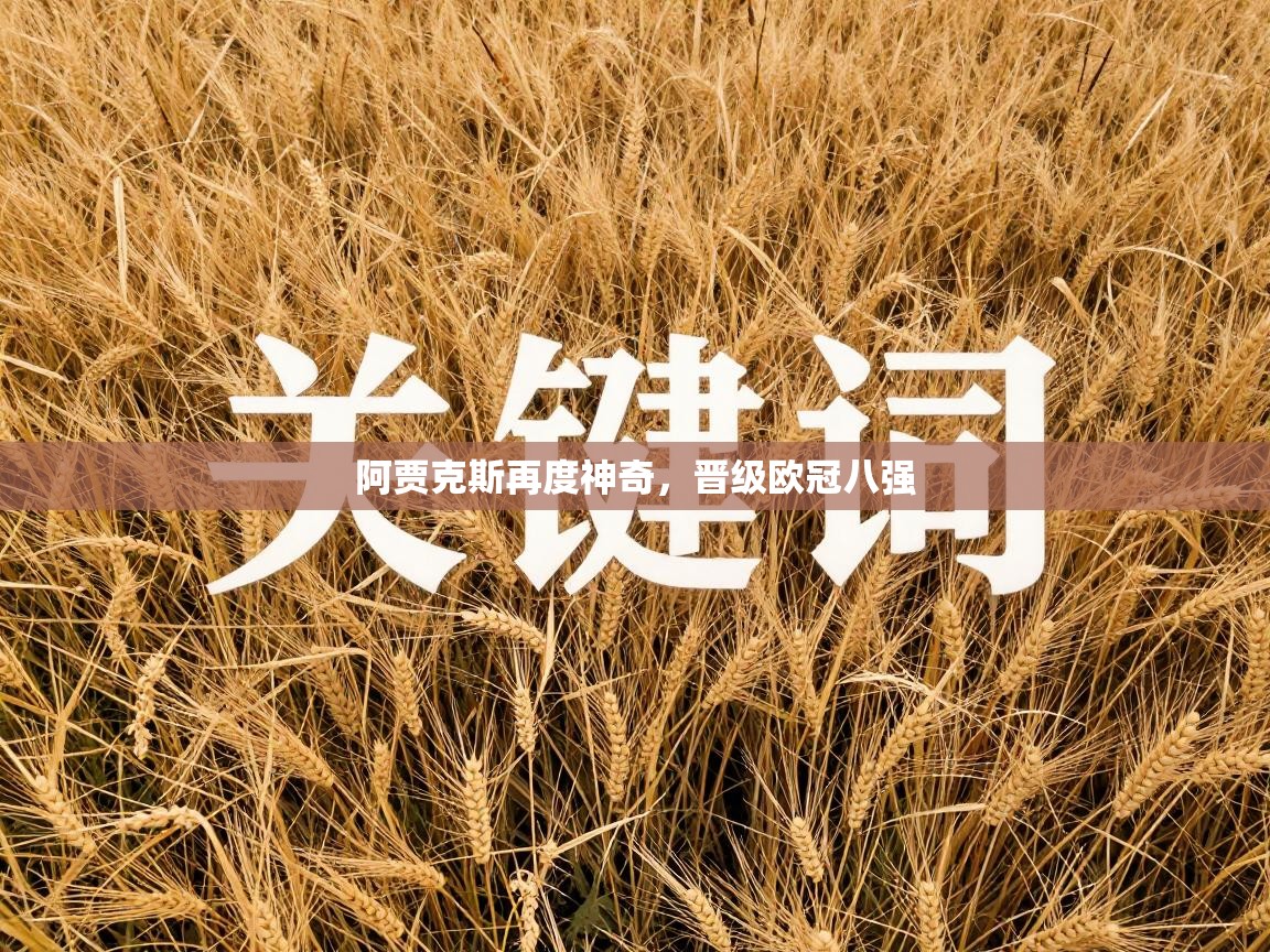 阿贾克斯再度神奇，晋级欧冠八强  第1张